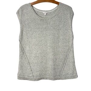 Pure Jill Large Sleeveless Cotton Sweater Top Tee T-Shirt Cap Sleeve Mint Green